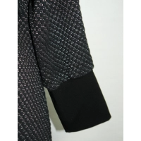 Tunika TRAPEZOWA z luźnym golfem - plaster miodu czarna